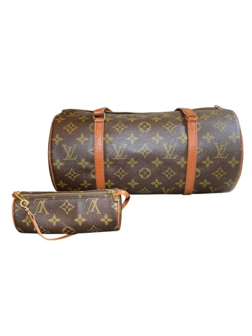 Louis Vuitton Papillon 30 GM Monogram Roll Boston Bag Brown - Picture 14 of 15